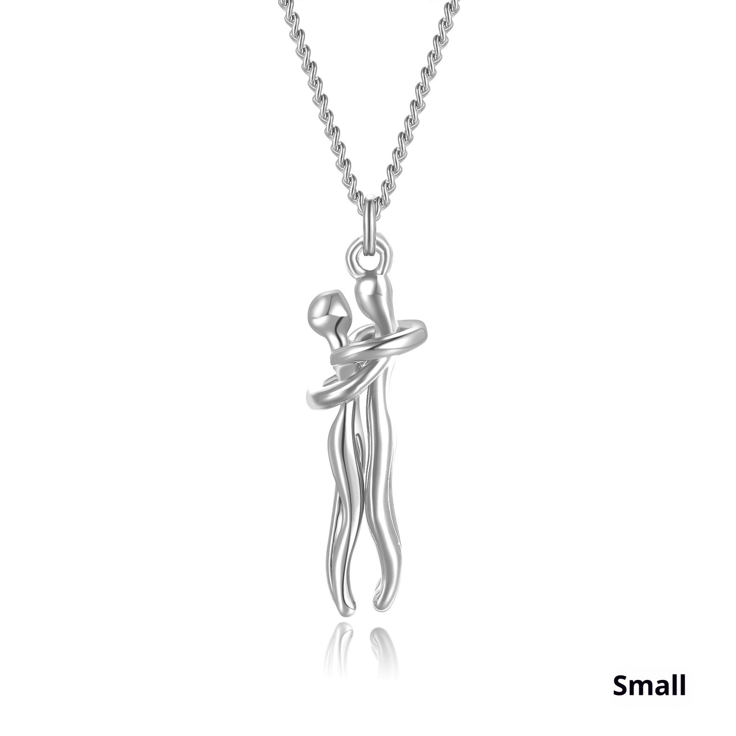 Embrace Pendant Necklace – Sterling Silver Collarbone Chain