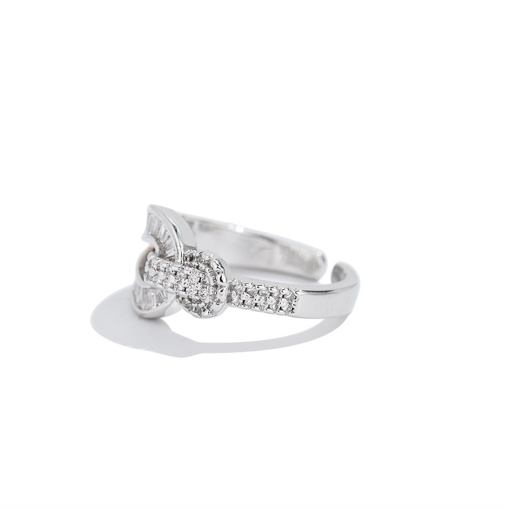 Lucky Horseshoe Open Ring – S925 Sterling Silver