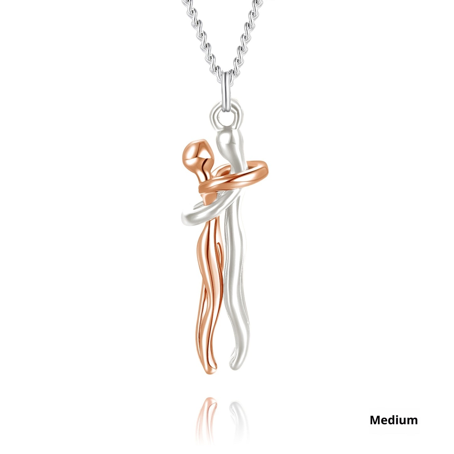 Embrace Pendant Necklace – Sterling Silver Collarbone Chain