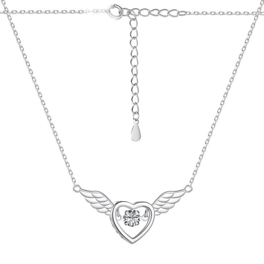 Angel Wings Necklace – 925 Sterling Silver Light Luxury Pendant