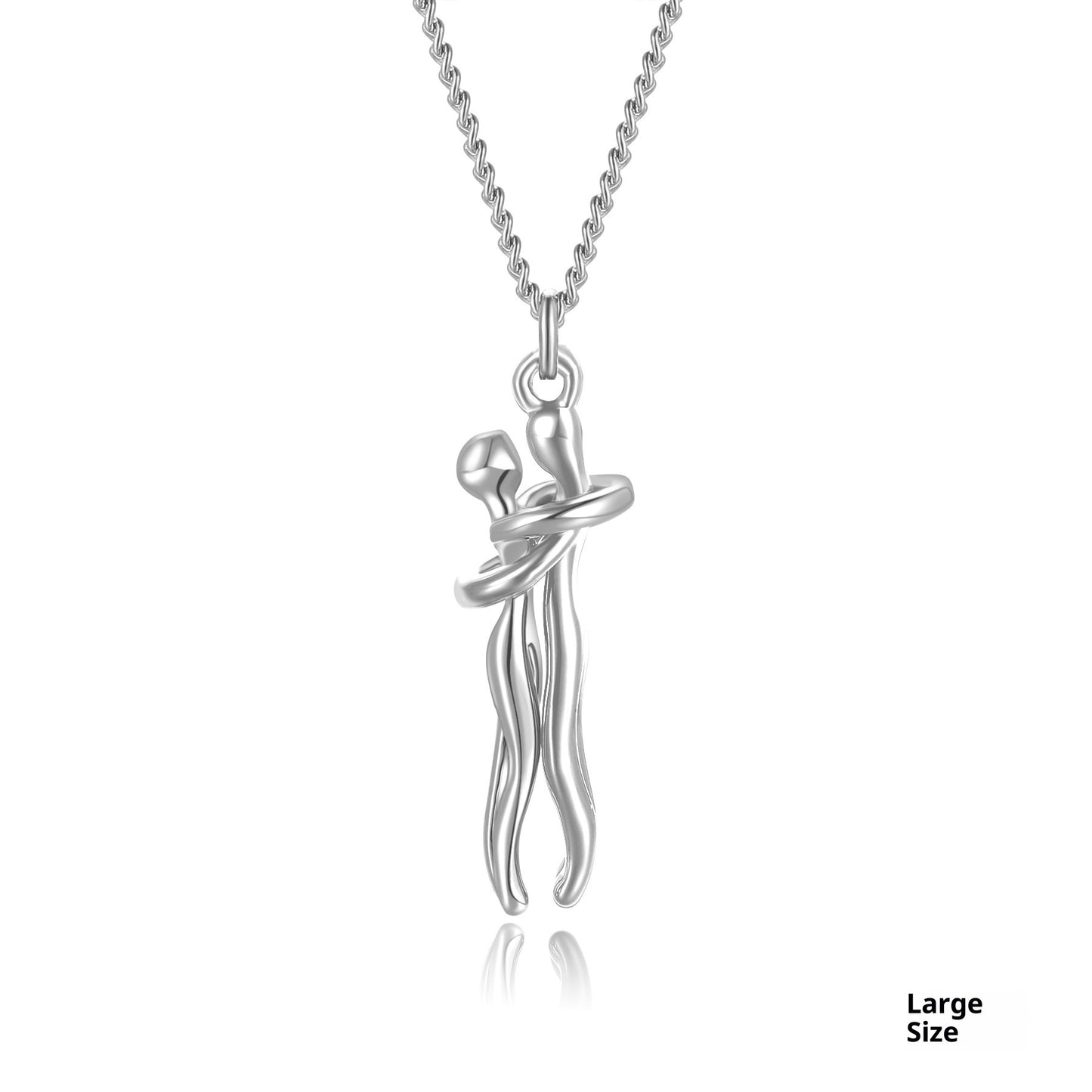 Embrace Pendant Necklace – Sterling Silver Collarbone Chain