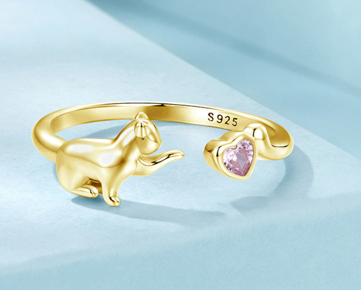 The Feline Blossom Ring