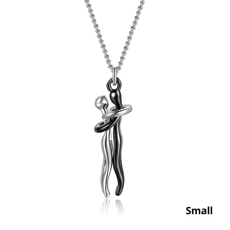 Embrace Pendant Necklace – Sterling Silver Collarbone Chain