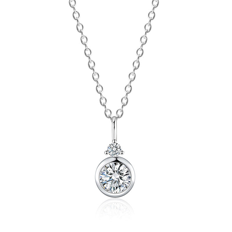 Bubble Love Necklace – S925 Sterling Silver Round Diamond Pendant