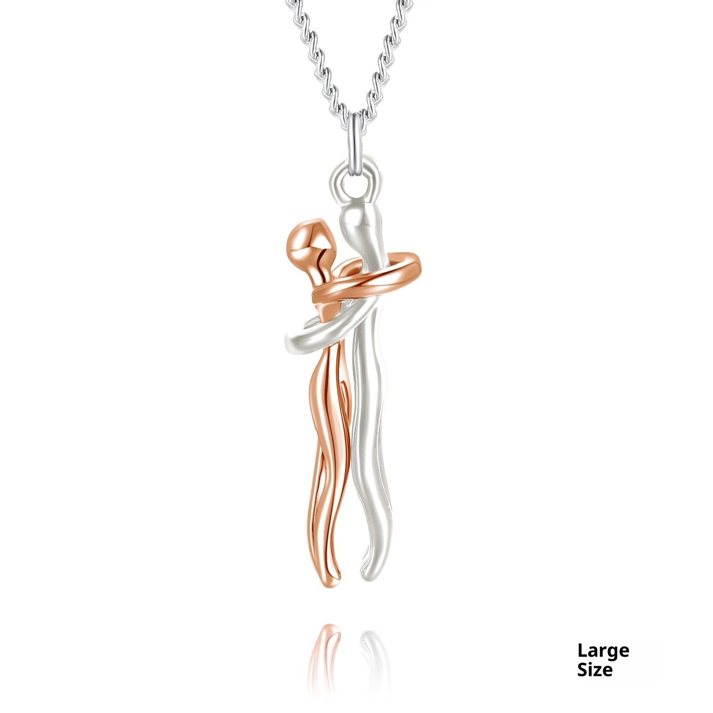 Embrace Pendant Necklace – Sterling Silver Collarbone Chain