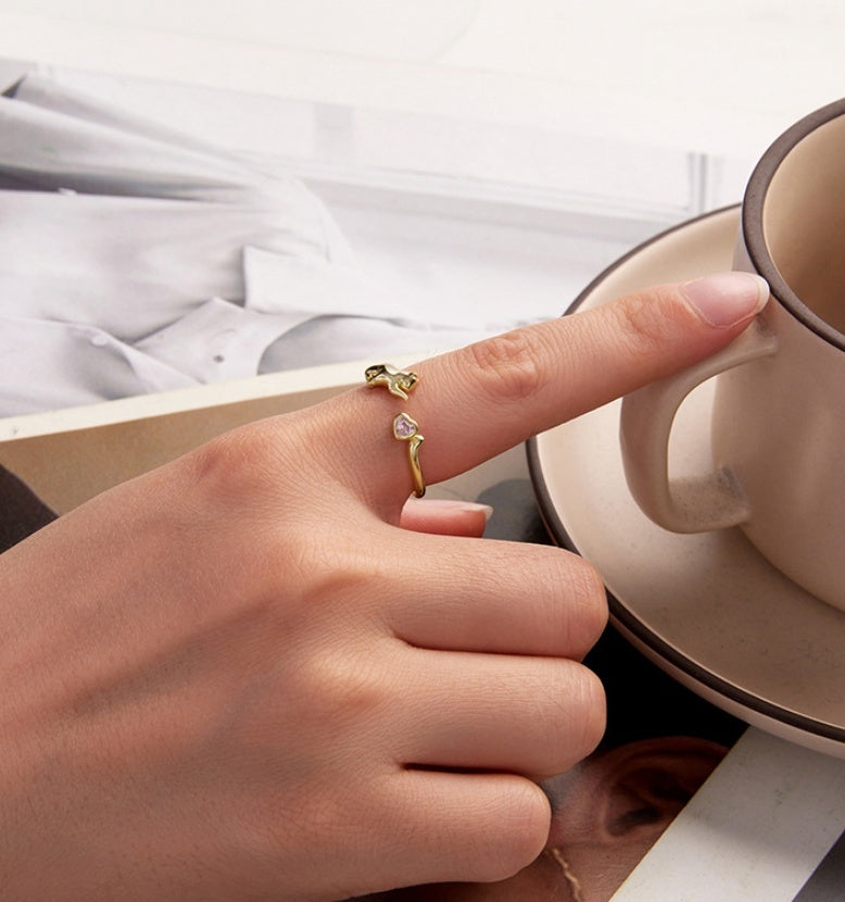 The Feline Blossom Ring