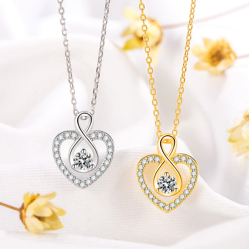 Bubble Love Necklace – S925 Sterling Silver Round Diamond Pendant