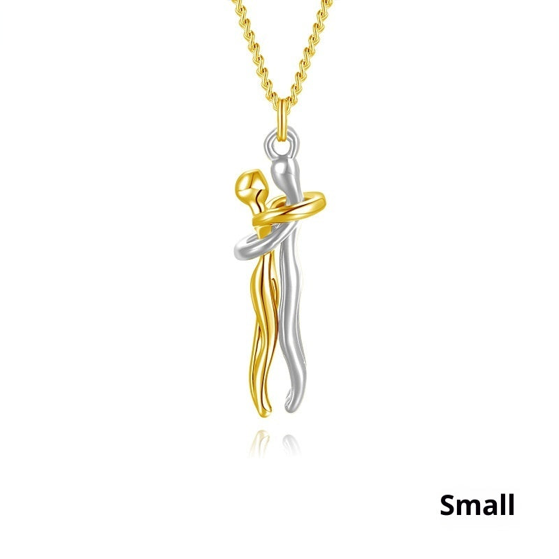Embrace Pendant Necklace – Sterling Silver Collarbone Chain