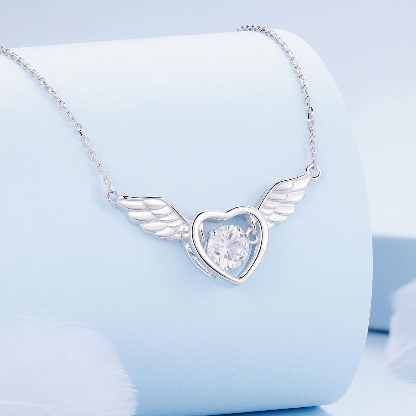 Angel Wings Necklace – 925 Sterling Silver Light Luxury Pendant