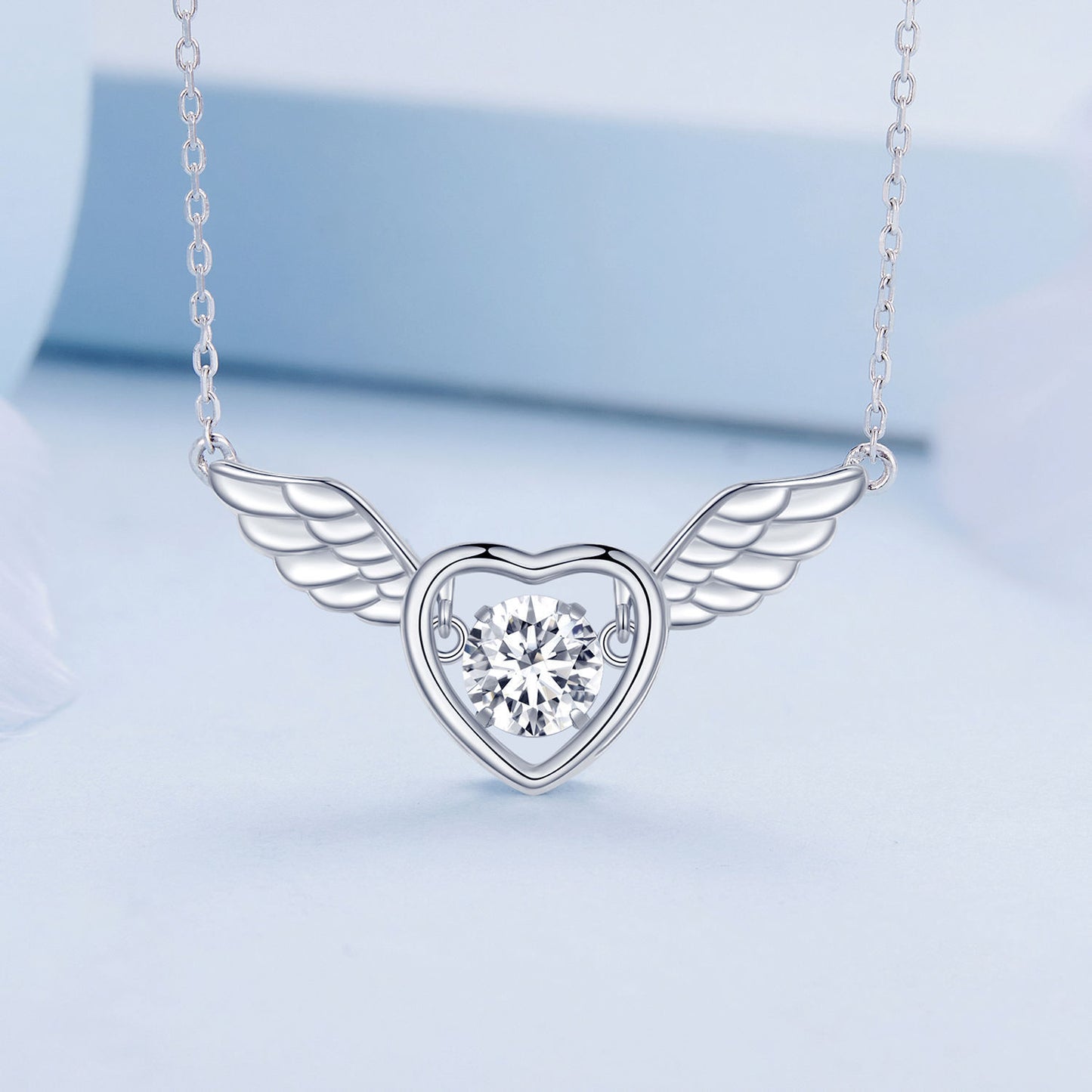 Angel Wings Necklace – 925 Sterling Silver Light Luxury Pendant