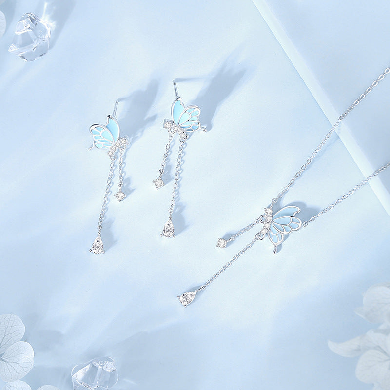 Dancing Butterfly Tassel Earrings